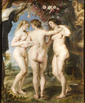 Pierre Paul Rubens, Les trois Grâces, vers 1635, huile sur bois, 220,5 x 182 cm, Musée du Prado, Madrid