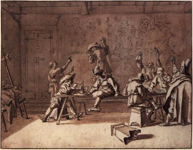 Pieter van Laer, 1626-1628, fusain, Museo di Roma