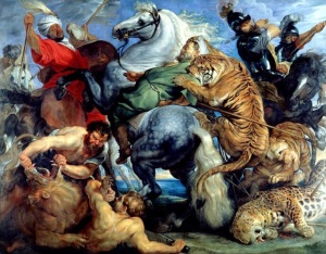 Pieter Paul Rubens, La Chasse au Tigre, 1615-1617,  2,56 x 3,24 m, Musée des beaux-arts, Rennes